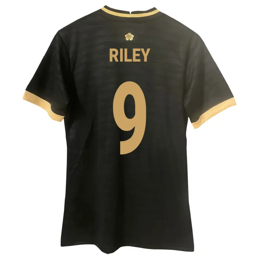 Danxen Herren Panama Karla Riley #9 Schwarz Auswärtstrikot Trikot 24-26 T-Shirt Schweiz