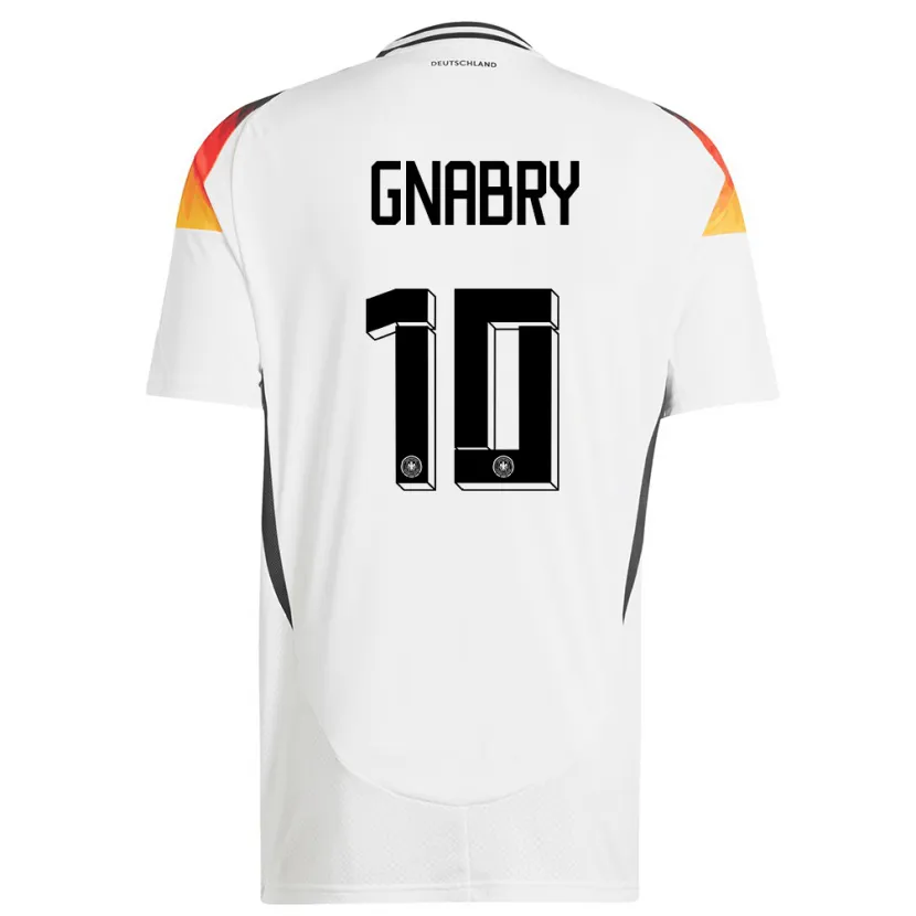 Danxen Damen Deutschland Serge Gnabry #10 Weiß Heimtrikot Trikot 24-26 T-Shirt Schweiz