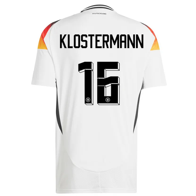 Danxen Damen Deutschland Lukas Klostermann #16 Weiß Heimtrikot Trikot 24-26 T-Shirt Schweiz