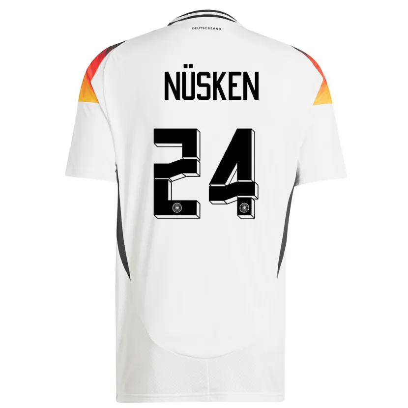 Danxen Damen Deutschland Sjoeke Nusken #24 Weiß Heimtrikot Trikot 24-26 T-Shirt Schweiz
