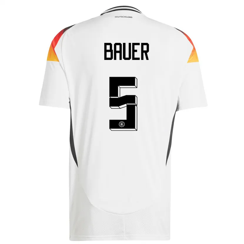 Danxen Damen Deutschland Maximilian Bauer #5 Weiß Heimtrikot Trikot 24-26 T-Shirt Schweiz