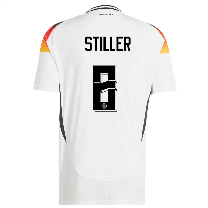 Danxen Damen Deutschland Angelo Stiller #8 Weiß Heimtrikot Trikot 24-26 T-Shirt Schweiz