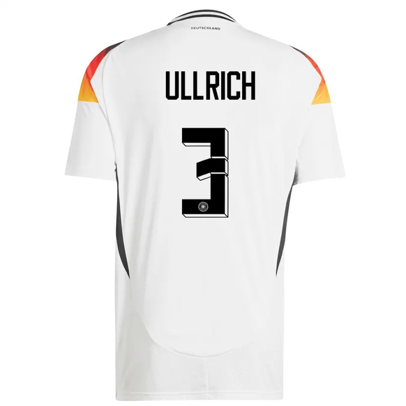Danxen Damen Deutschland Lukas Ullrich #3 Weiß Heimtrikot Trikot 24-26 T-Shirt Schweiz
