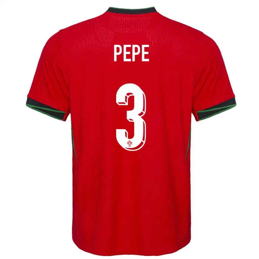 Danxen Damen Portugal Pepe #3 Rot Heimtrikot Trikot 24-26 T-Shirt Schweiz