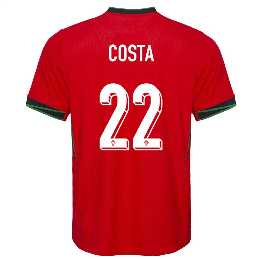 Danxen Damen Portugal Diogo Costa #22 Rot Heimtrikot Trikot 24-26 T-Shirt Schweiz