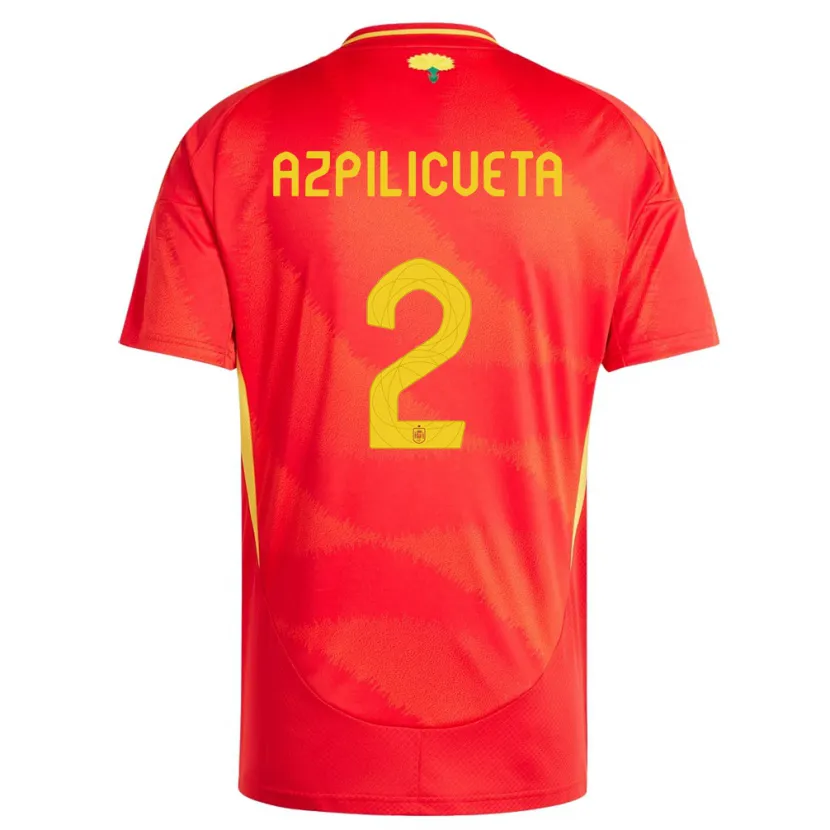 Danxen Damen Spanien Cesar Azpilicueta #2 Rot Heimtrikot Trikot 24-26 T-Shirt Schweiz