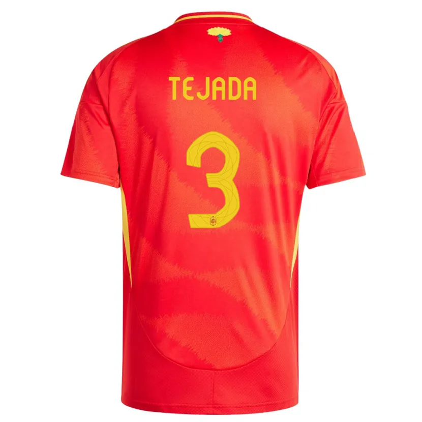 Danxen Damen Spanien Ana Tejada #3 Rot Heimtrikot Trikot 24-26 T-Shirt Schweiz
