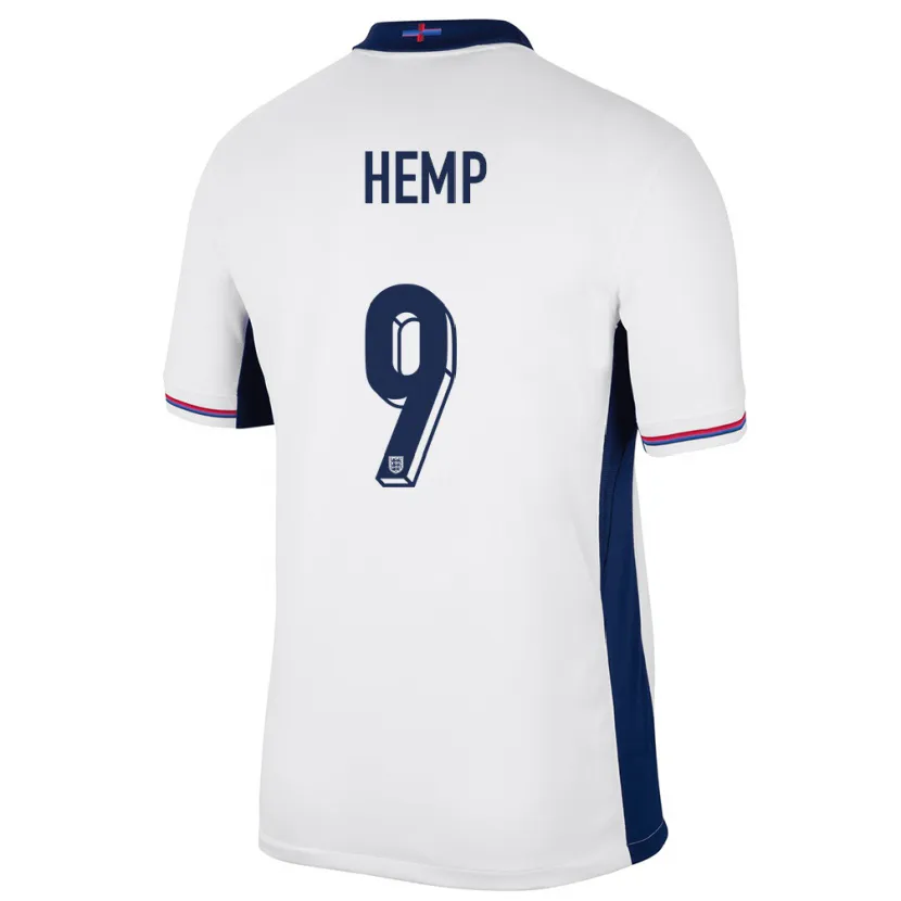 Danxen Damen England Lauren Hemp #9 Weiß Heimtrikot Trikot 24-26 T-Shirt Schweiz
