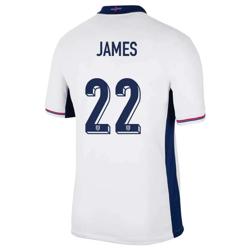 Danxen Damen England Lauren James #22 Weiß Heimtrikot Trikot 24-26 T-Shirt Schweiz