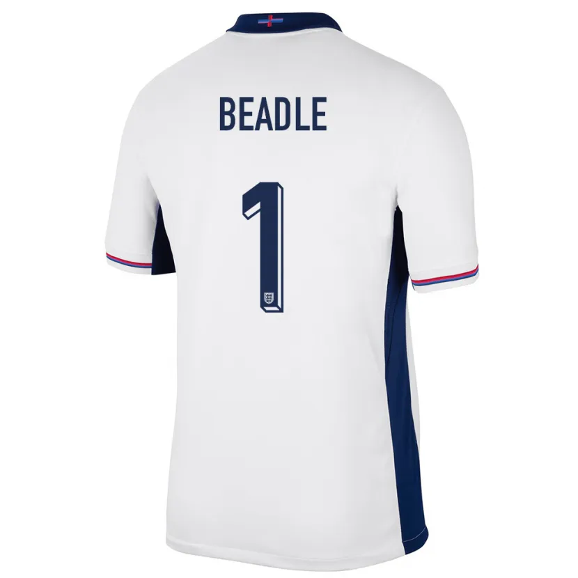 Danxen Damen England James Beadle #1 Weiß Heimtrikot Trikot 24-26 T-Shirt Schweiz