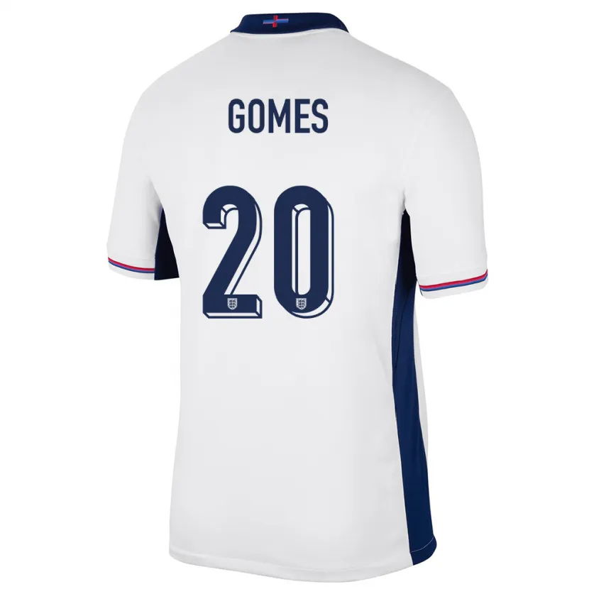 Danxen Damen England Angel Gomes #20 Weiß Heimtrikot Trikot 24-26 T-Shirt Schweiz