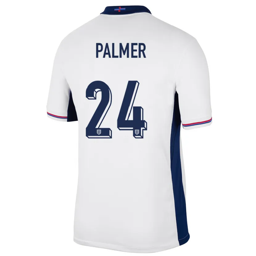 Danxen Damen England Cole Palmer #24 Weiß Heimtrikot Trikot 24-26 T-Shirt Schweiz