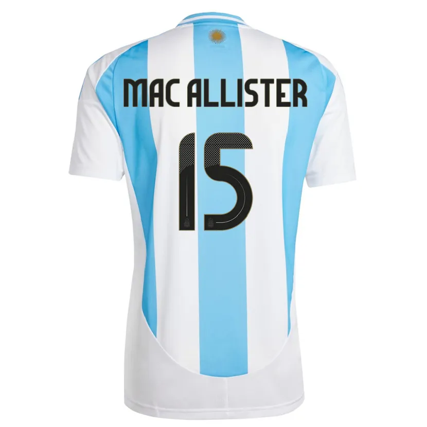 Danxen Damen Argentinien Alexis Mac Allister #15 Weiß Blau Heimtrikot Trikot 24-26 T-Shirt Schweiz