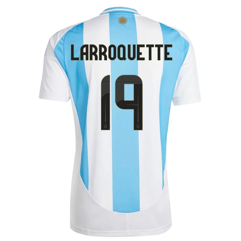 Danxen Damen Argentinien Mariana Larroquette #19 Weiß Blau Heimtrikot Trikot 24-26 T-Shirt Schweiz