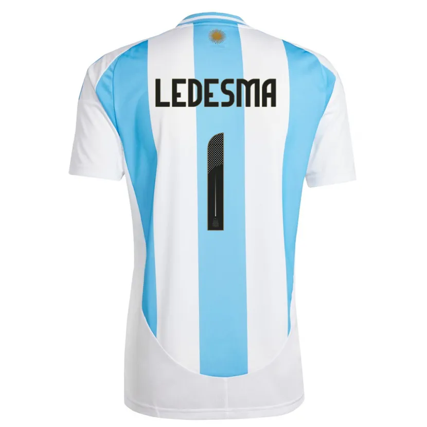 Danxen Damen Argentinien Jeremias Ledesma #1 Weiß Blau Heimtrikot Trikot 24-26 T-Shirt Schweiz