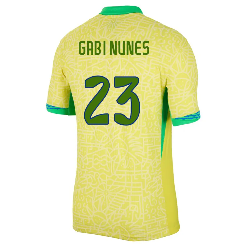 Danxen Damen Brasilien Gabi Nunes #23 Gelb Heimtrikot Trikot 24-26 T-Shirt Schweiz