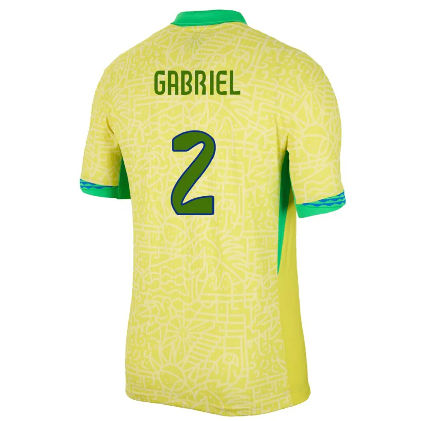 Danxen Damen Brasilien Victor Gabriel #2 Gelb Heimtrikot Trikot 24-26 T-Shirt Schweiz