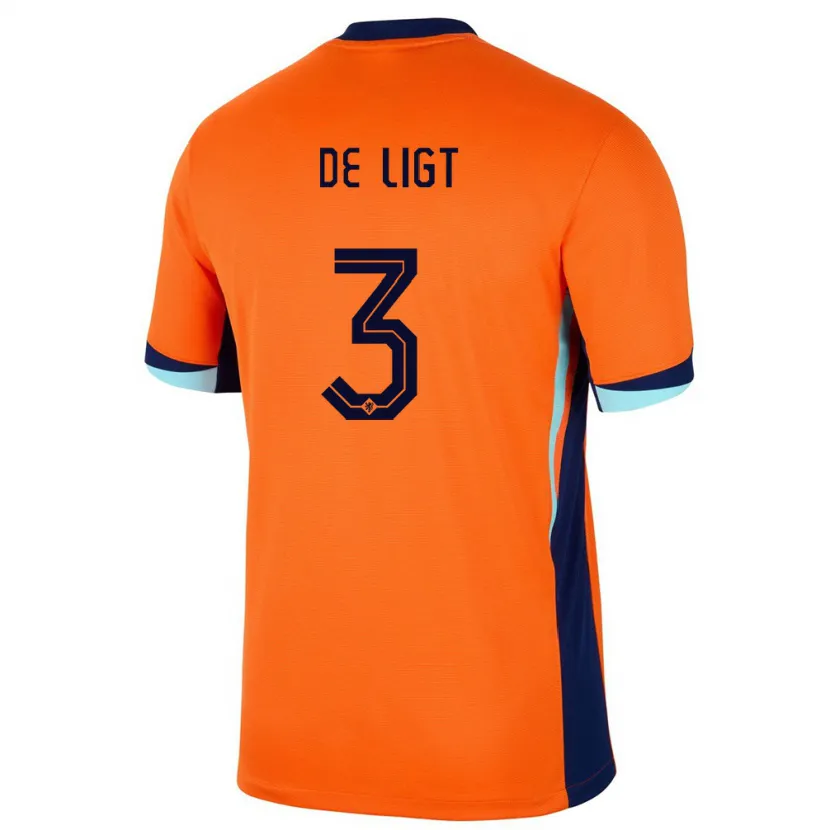 Danxen Damen Niederlande Matthijs De Ligt #3 Orange Heimtrikot Trikot 24-26 T-Shirt Schweiz
