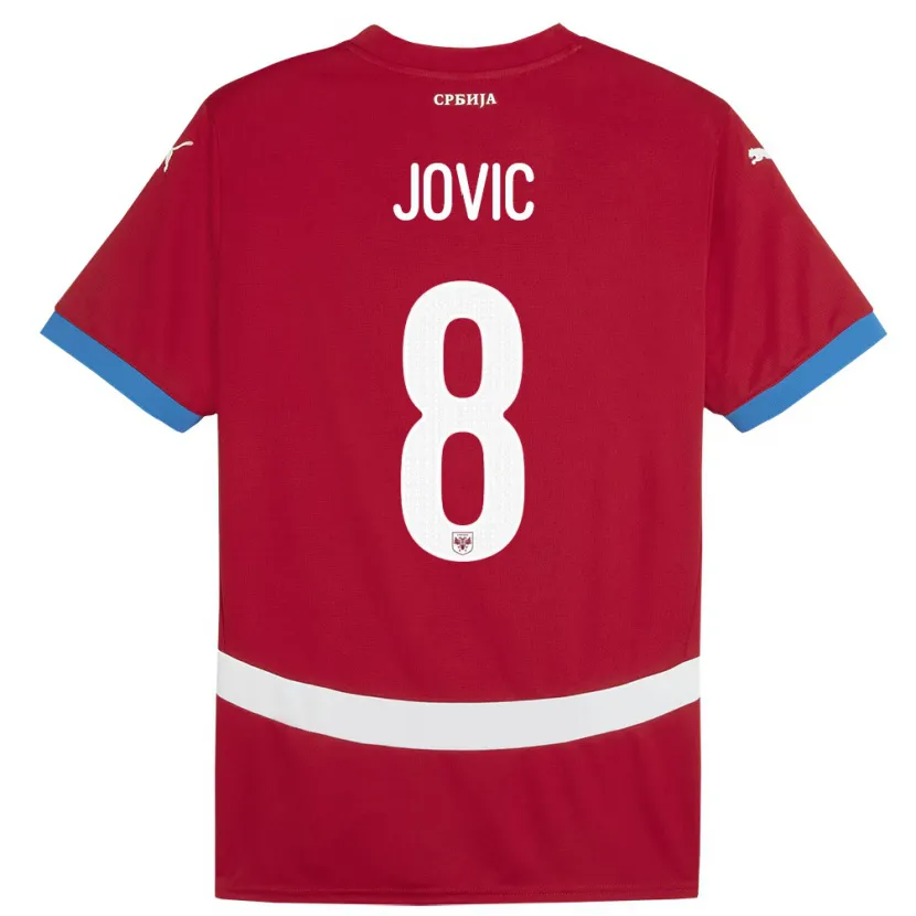 Danxen Damen Serbien Luka Jovic #8 Rot Heimtrikot Trikot 24-26 T-Shirt Schweiz