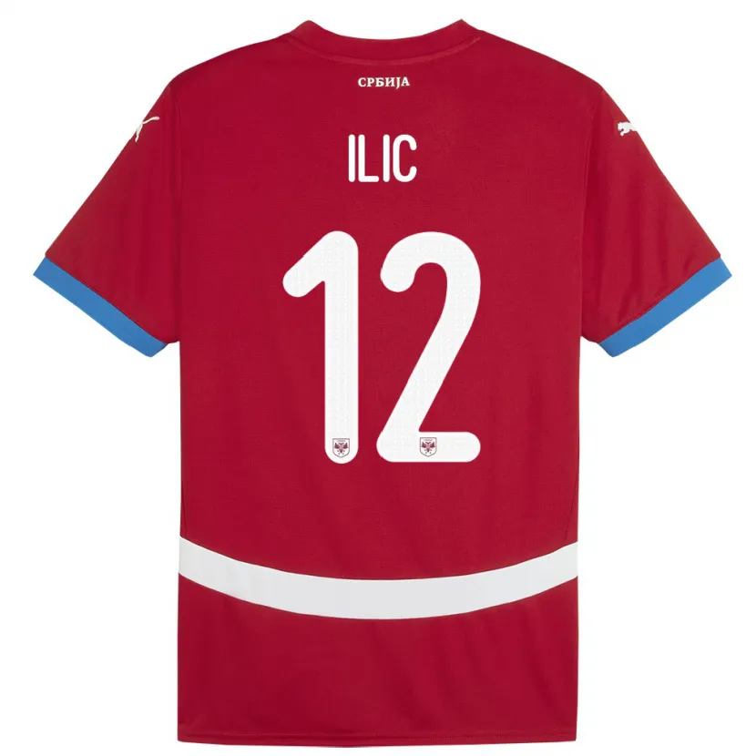 Danxen Damen Serbien Marko Ilic #12 Rot Heimtrikot Trikot 24-26 T-Shirt Schweiz