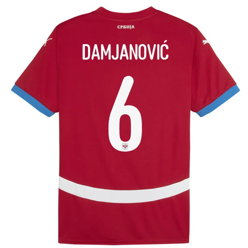 Danxen Damen Serbien Nevena Damjanovic #6 Rot Heimtrikot Trikot 24-26 T-Shirt Schweiz