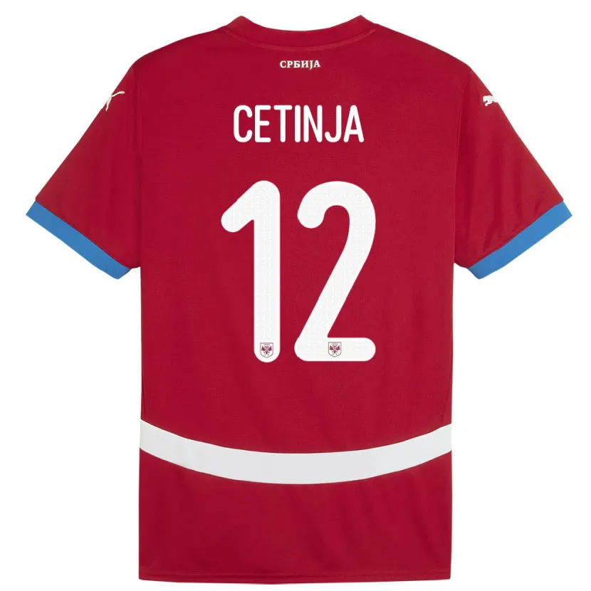 Danxen Damen Serbien Sara Cetinja #12 Rot Heimtrikot Trikot 24-26 T-Shirt Schweiz