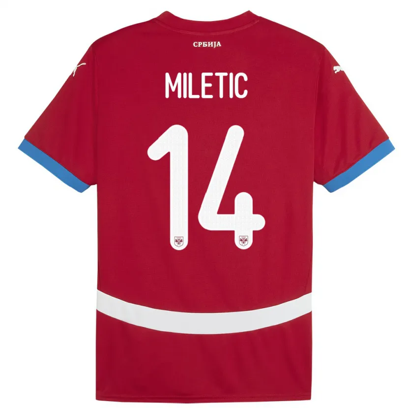 Danxen Damen Serbien Vladimir Miletic #14 Rot Heimtrikot Trikot 24-26 T-Shirt Schweiz