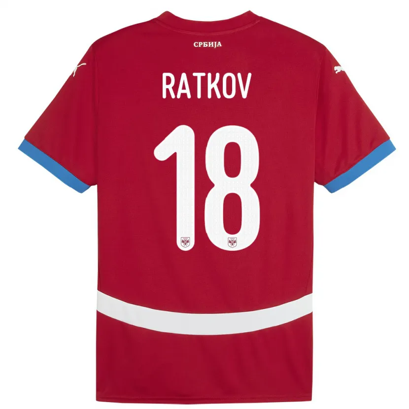 Danxen Damen Serbien Petar Ratkov #18 Rot Heimtrikot Trikot 24-26 T-Shirt Schweiz