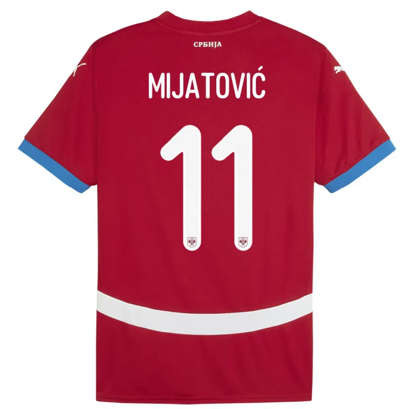 Danxen Damen Serbien Jovan Mijatovic #11 Rot Heimtrikot Trikot 24-26 T-Shirt Schweiz