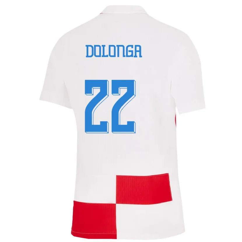 Danxen Damen Kroatien Niko Dolonga #22 Weiß Rot Heimtrikot Trikot 24-26 T-Shirt Schweiz