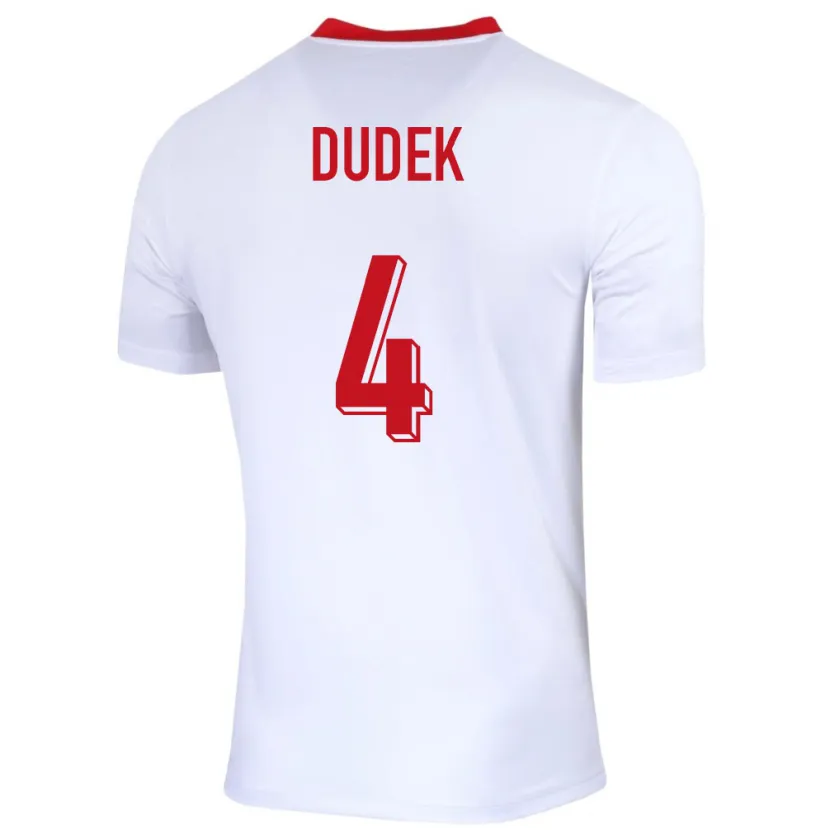 Danxen Damen Polen Paulina Dudek #4 Weiß Heimtrikot Trikot 24-26 T-Shirt Schweiz