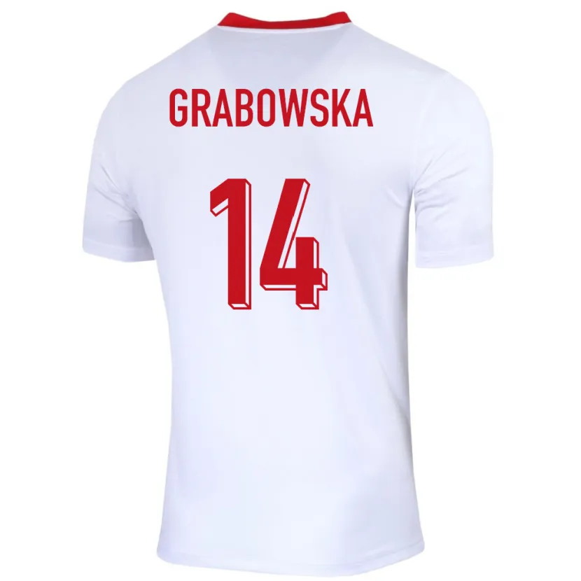 Danxen Damen Polen Dominika Grabowska #14 Weiß Heimtrikot Trikot 24-26 T-Shirt Schweiz