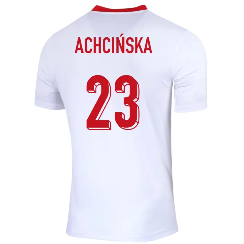 Danxen Damen Polen Adriana Achcinska #23 Weiß Heimtrikot Trikot 24-26 T-Shirt Schweiz