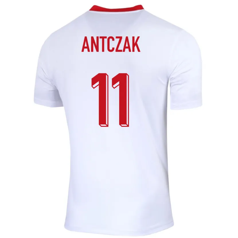 Danxen Damen Polen Jakub Antczak #11 Weiß Heimtrikot Trikot 24-26 T-Shirt Schweiz