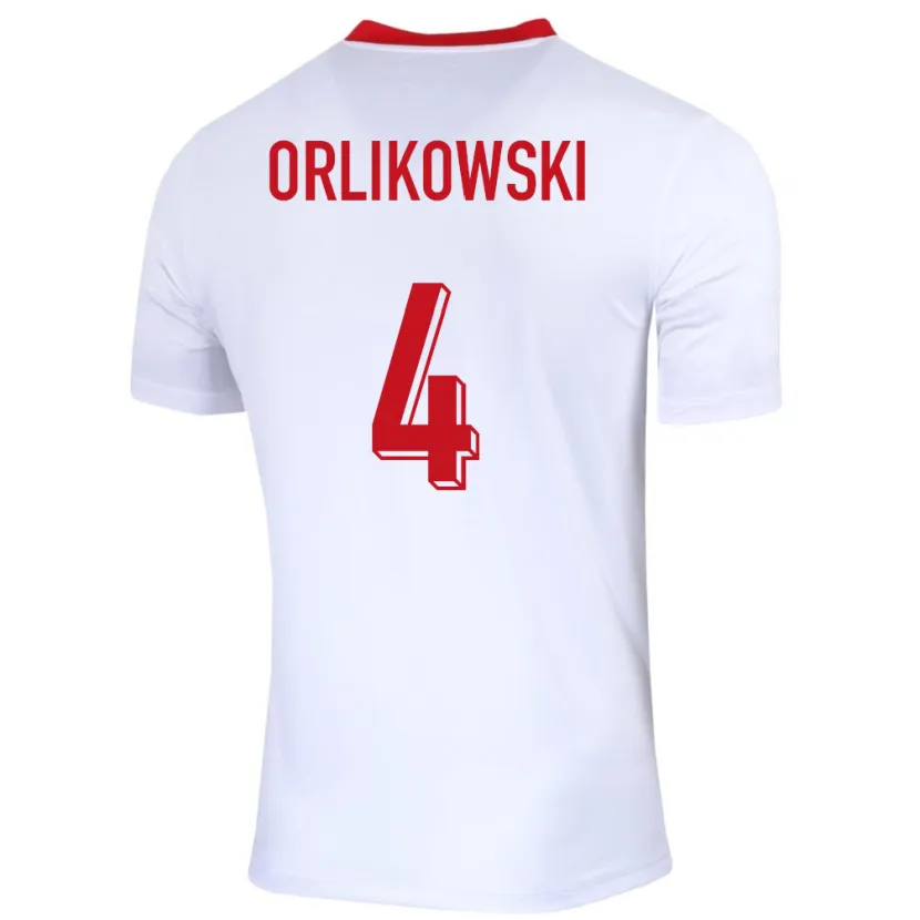 Danxen Damen Polen Igor Orlikowski #4 Weiß Heimtrikot Trikot 24-26 T-Shirt Schweiz