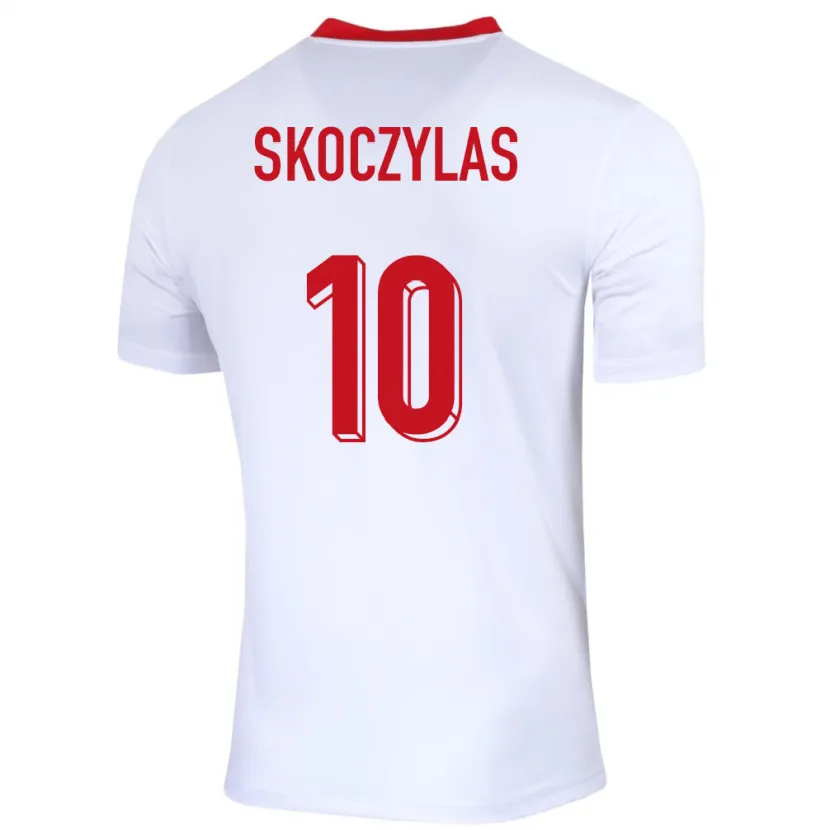 Danxen Damen Polen Mateusz Skoczylas #10 Weiß Heimtrikot Trikot 24-26 T-Shirt Schweiz