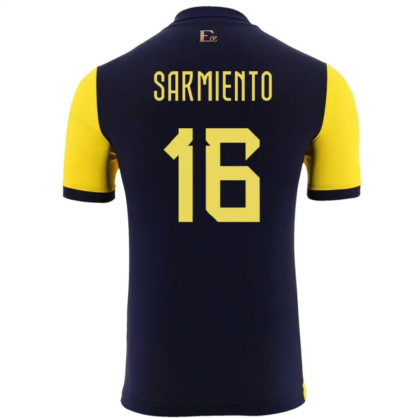 Danxen Damen Ecuador Jeremy Sarmiento #16 Gelb Heimtrikot Trikot 24-26 T-Shirt Schweiz