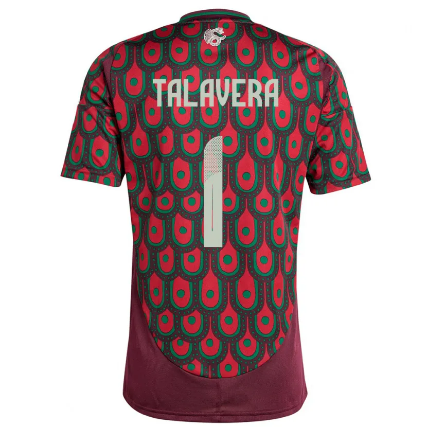 Danxen Damen Mexiko Alfredo Talavera #1 Kastanienbraun Heimtrikot Trikot 24-26 T-Shirt Schweiz