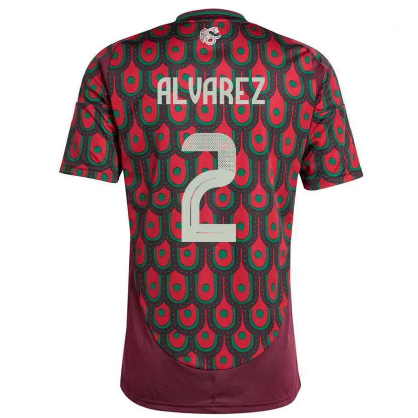 Danxen Damen Mexiko Kevin Alvarez #2 Kastanienbraun Heimtrikot Trikot 24-26 T-Shirt Schweiz