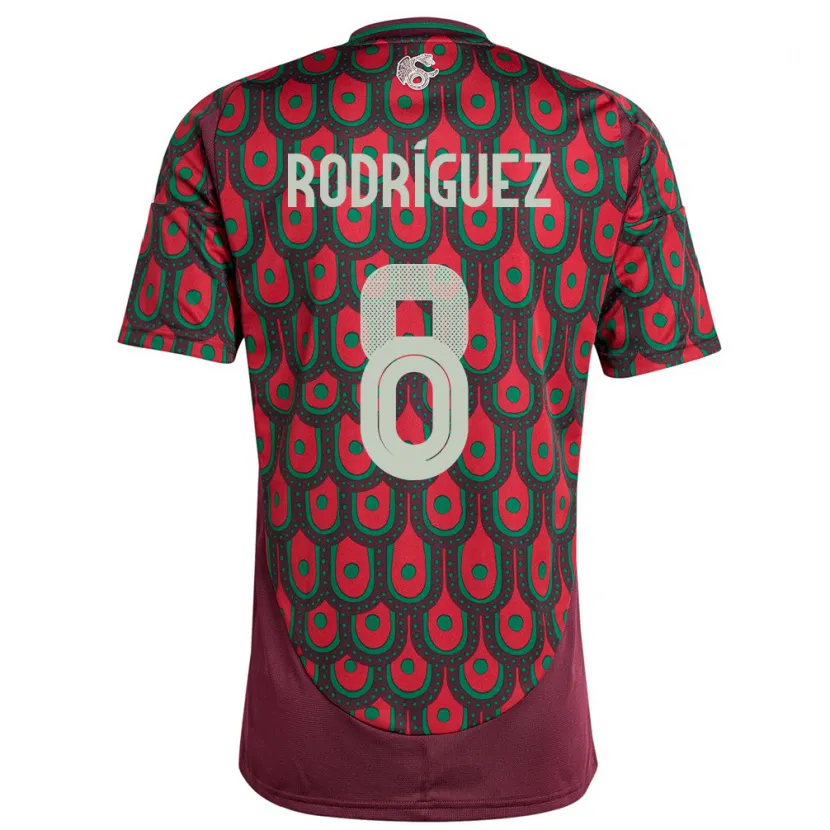 Danxen Damen Mexiko Carlos Rodriguez #8 Kastanienbraun Heimtrikot Trikot 24-26 T-Shirt Schweiz