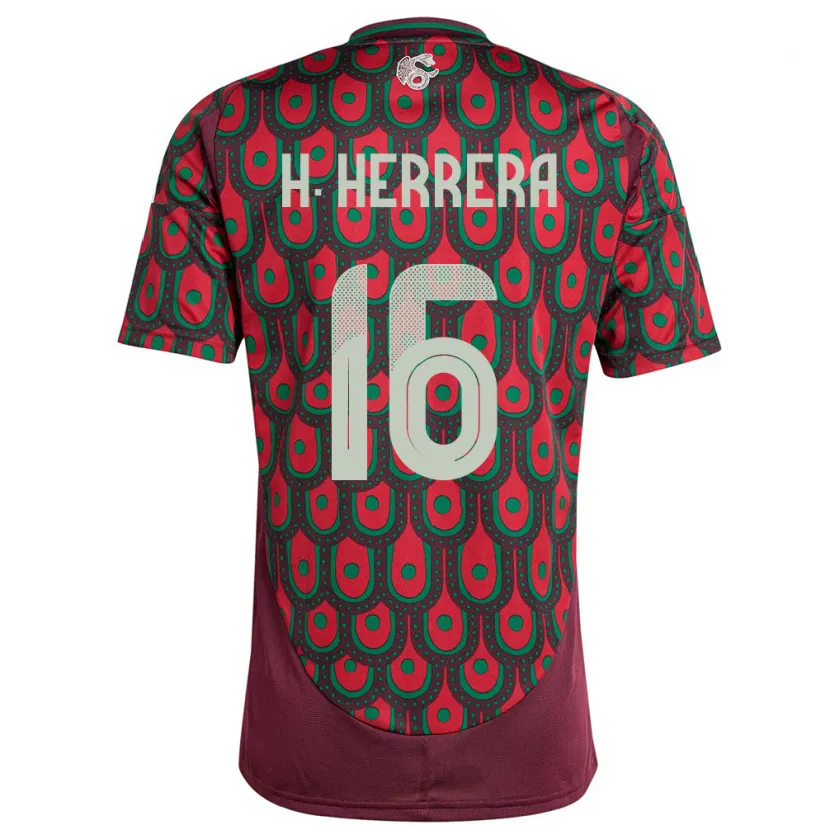Danxen Damen Mexiko Hector Herrera #16 Kastanienbraun Heimtrikot Trikot 24-26 T-Shirt Schweiz