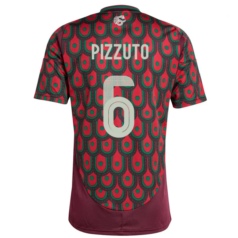 Danxen Damen Mexiko Eugenio Pizzuto #6 Kastanienbraun Heimtrikot Trikot 24-26 T-Shirt Schweiz