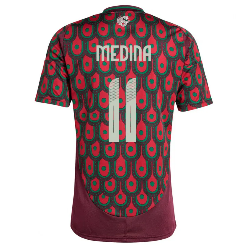 Danxen Damen Mexiko Diego Medina #11 Kastanienbraun Heimtrikot Trikot 24-26 T-Shirt Schweiz