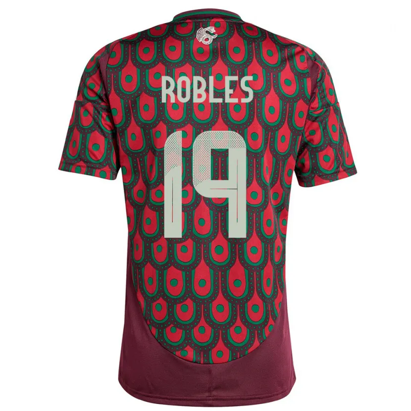 Danxen Damen Mexiko Angel Robles #19 Kastanienbraun Heimtrikot Trikot 24-26 T-Shirt Schweiz