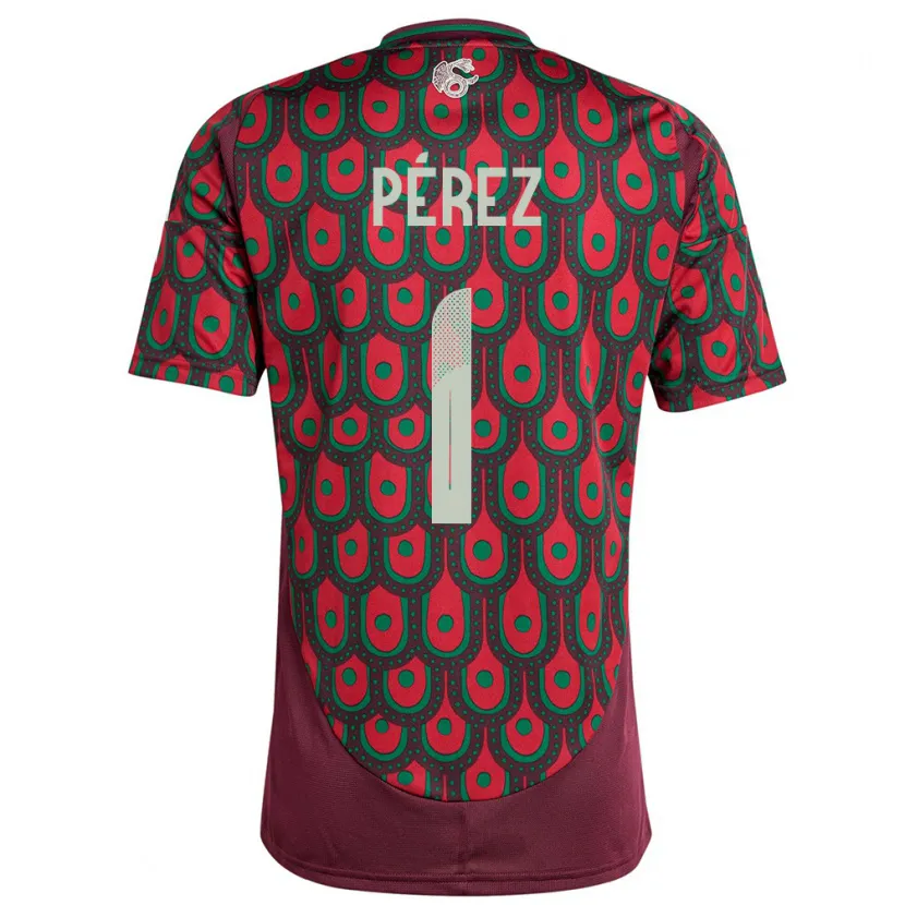 Danxen Damen Mexiko Emiliano Perez #1 Kastanienbraun Heimtrikot Trikot 24-26 T-Shirt Schweiz