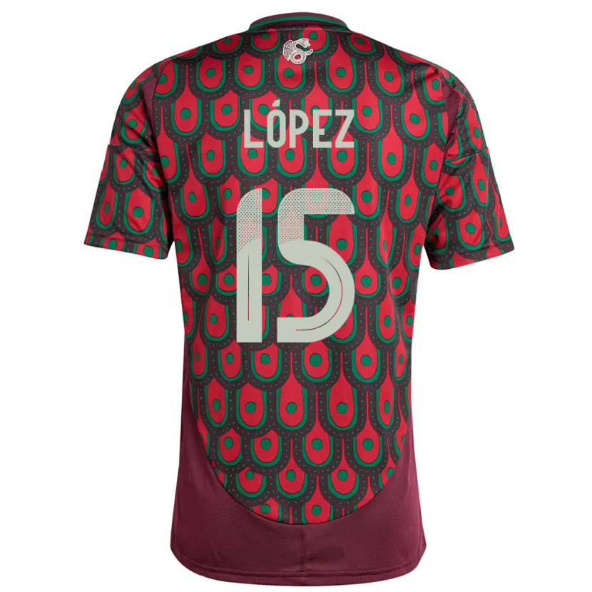 Danxen Damen Mexiko Everardo Lopez #15 Kastanienbraun Heimtrikot Trikot 24-26 T-Shirt Schweiz