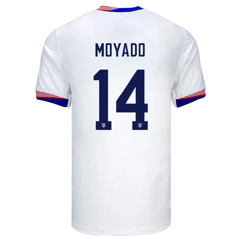 Danxen Damen Vereinigte Staaten Bryan Moyado #14 Weiß Heimtrikot Trikot 24-26 T-Shirt Schweiz
