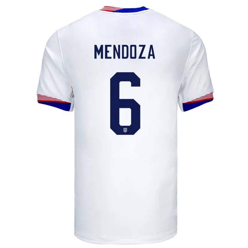 Danxen Damen Vereinigte Staaten Edwyn Mendoza #6 Weiß Heimtrikot Trikot 24-26 T-Shirt Schweiz