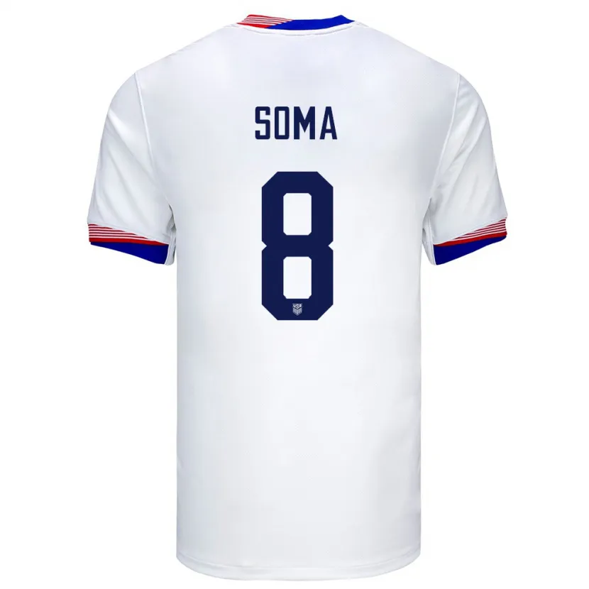 Danxen Damen Vereinigte Staaten Pedro Soma #8 Weiß Heimtrikot Trikot 24-26 T-Shirt Schweiz