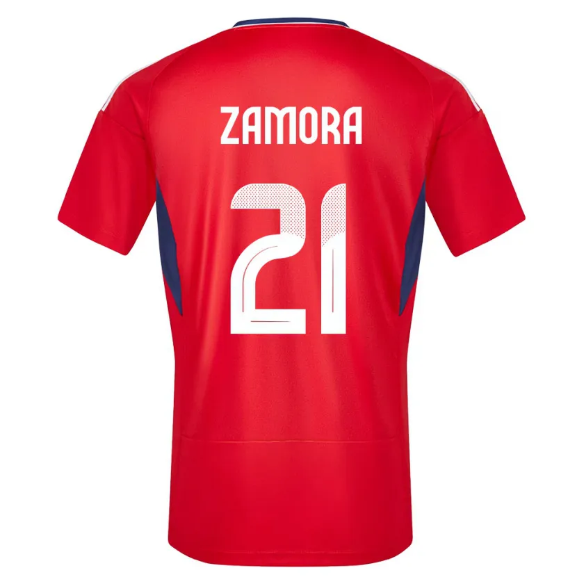 Danxen Damen Costa Rica Alvaro Zamora #21 Rot Heimtrikot Trikot 24-26 T-Shirt Schweiz